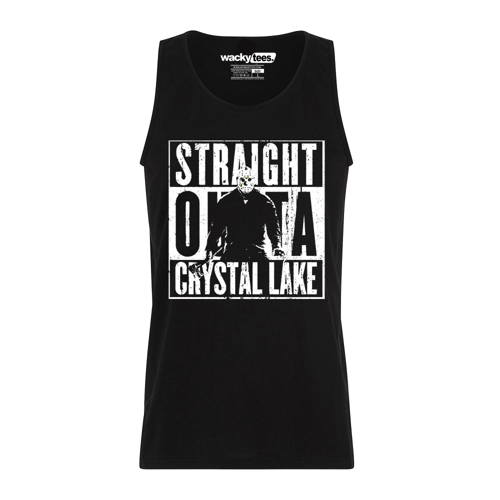 Friday the 13th Straight Outta Crystal Lake Distressed Graphic Tee Shirt