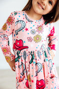 Boots & Bling L/S Pocket Twirl Dress