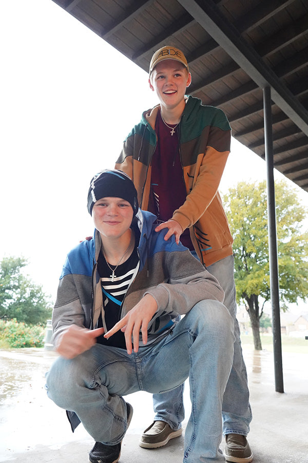 ADONAI (Lord) - Earth Tone Color-block Zip-up Hoodie