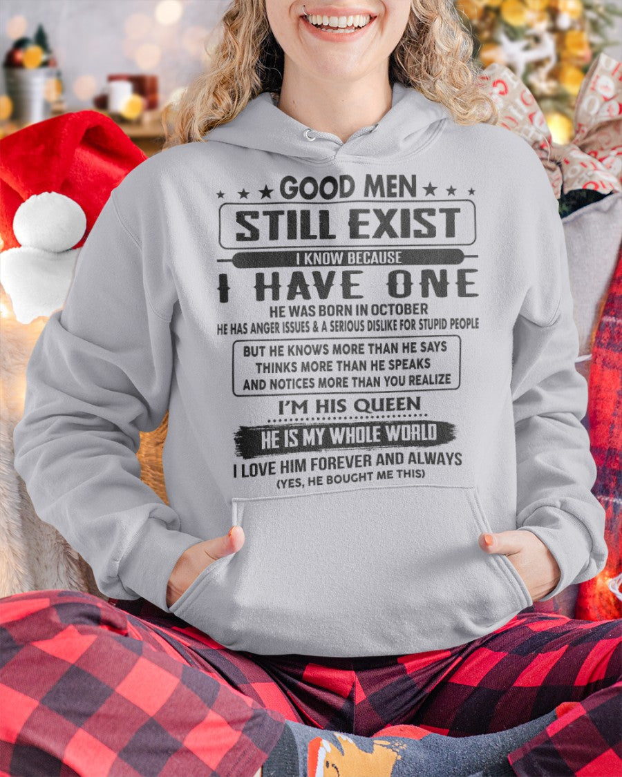 October - Good men Still Exist - gift for your girlfriend, wife from Husband - NGHL10 (SKU-GM-10)