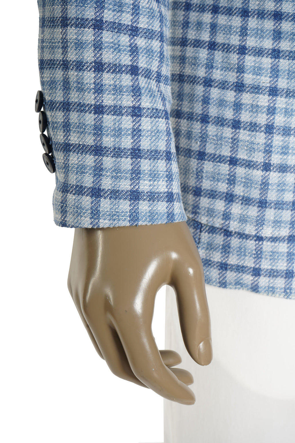 Sartorio Double Breasted Shepherd Check Cashmere Sport Jacket