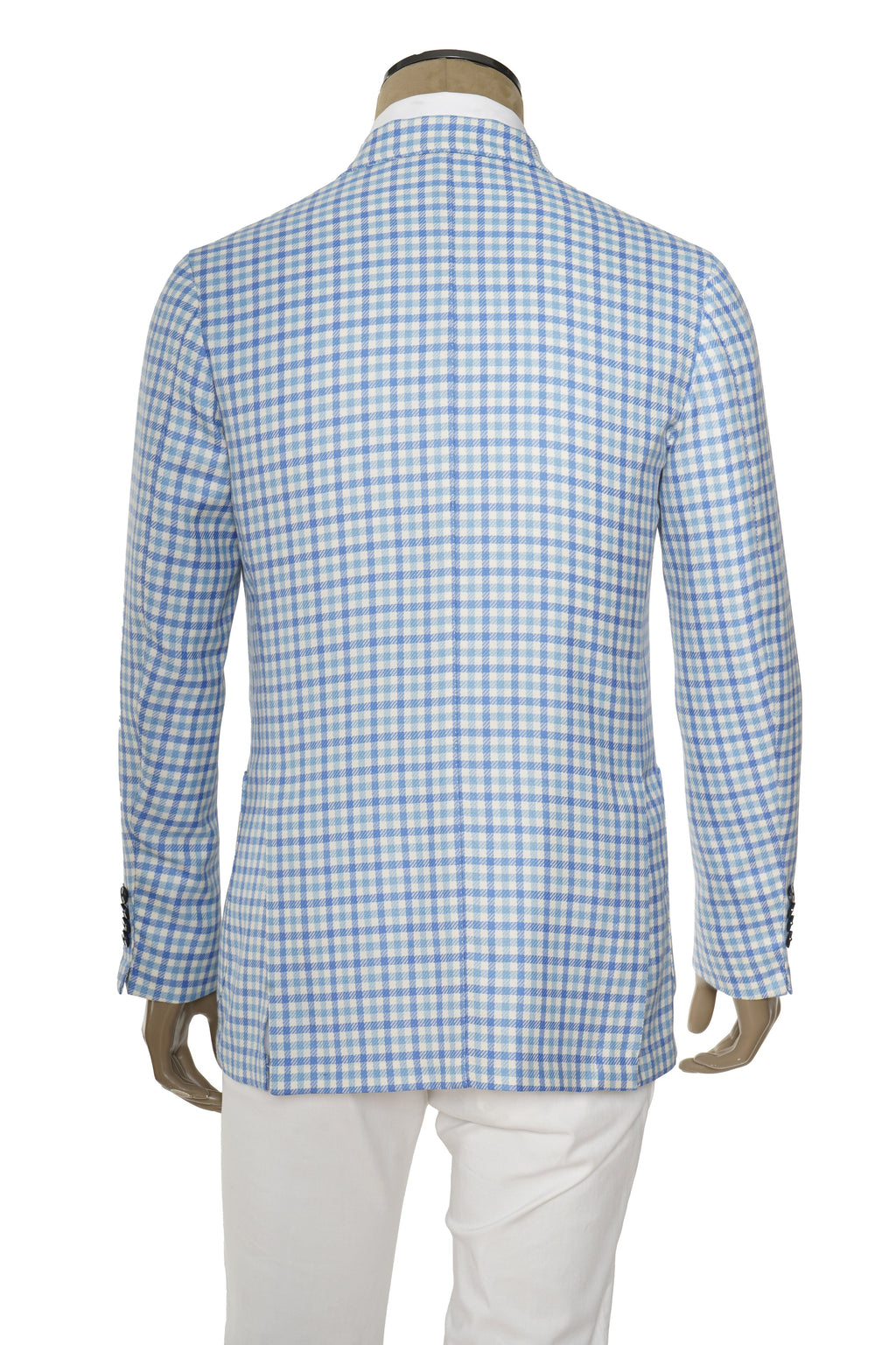 Sartorio Double Breasted Shepherd Check Cashmere Sport Jacket