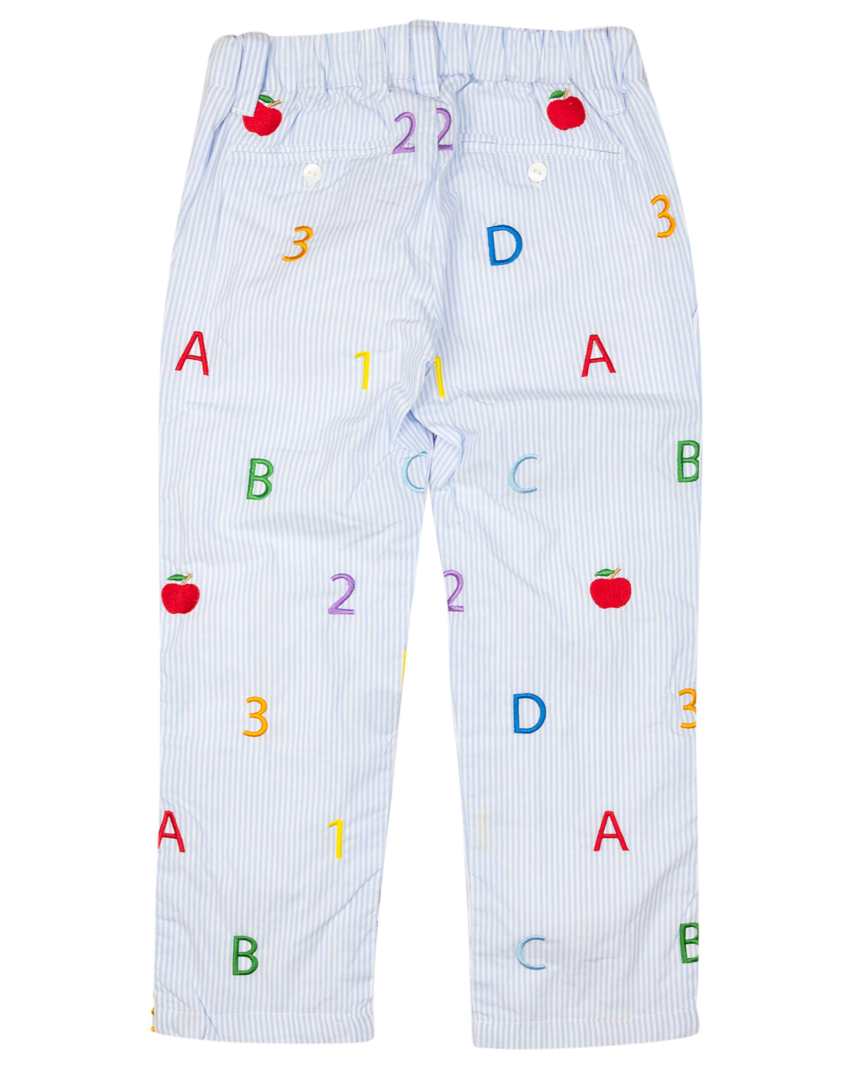 ABC 123 Embroidered Pants- FINAL SALE