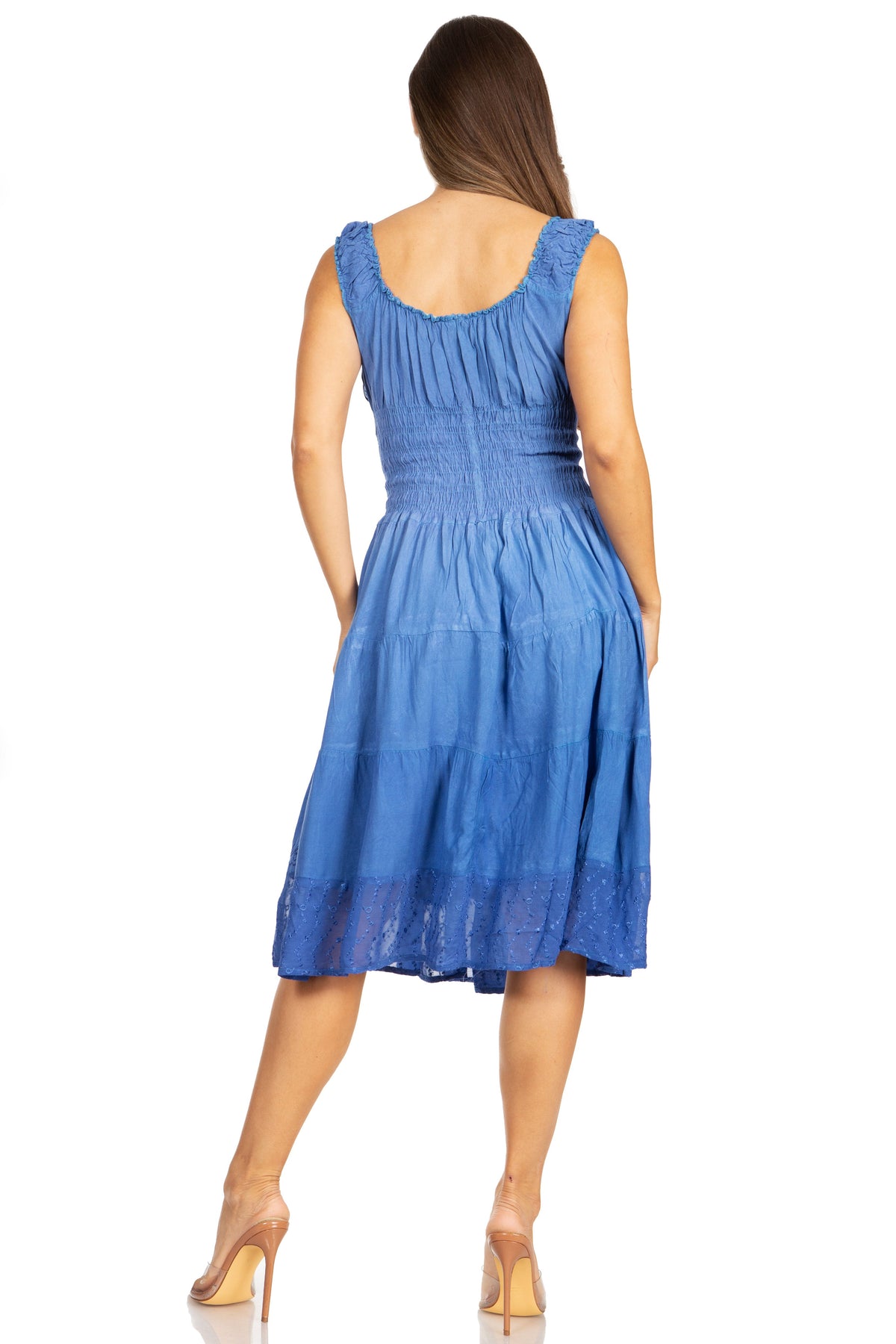Sakkas Spring Maiden Ombre Peasant Dress