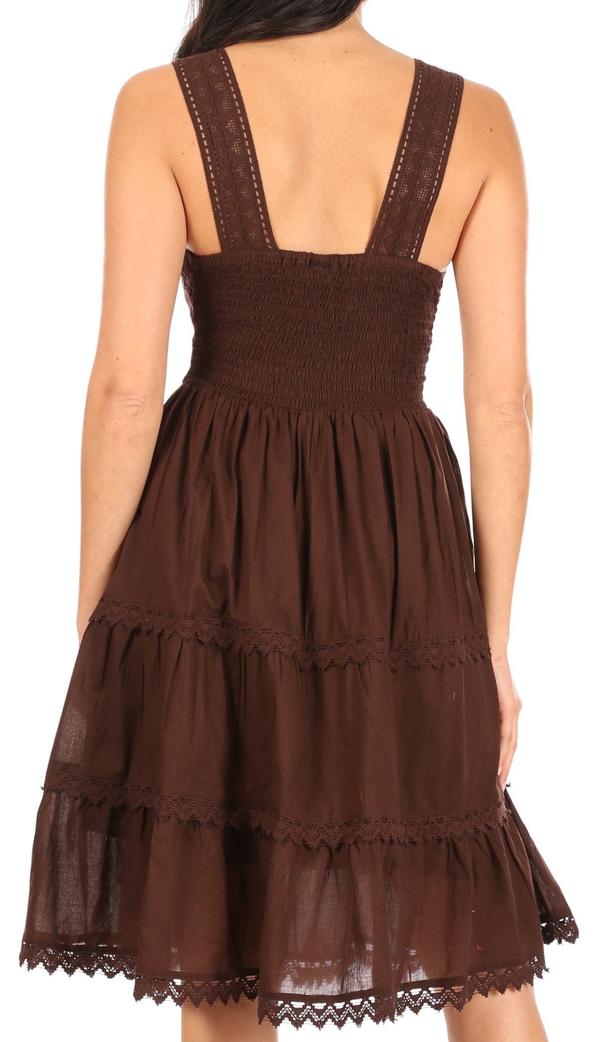 Sakkas Presta Embroidered Lace Tank Dress, Lined & Sleeveless, S–3X