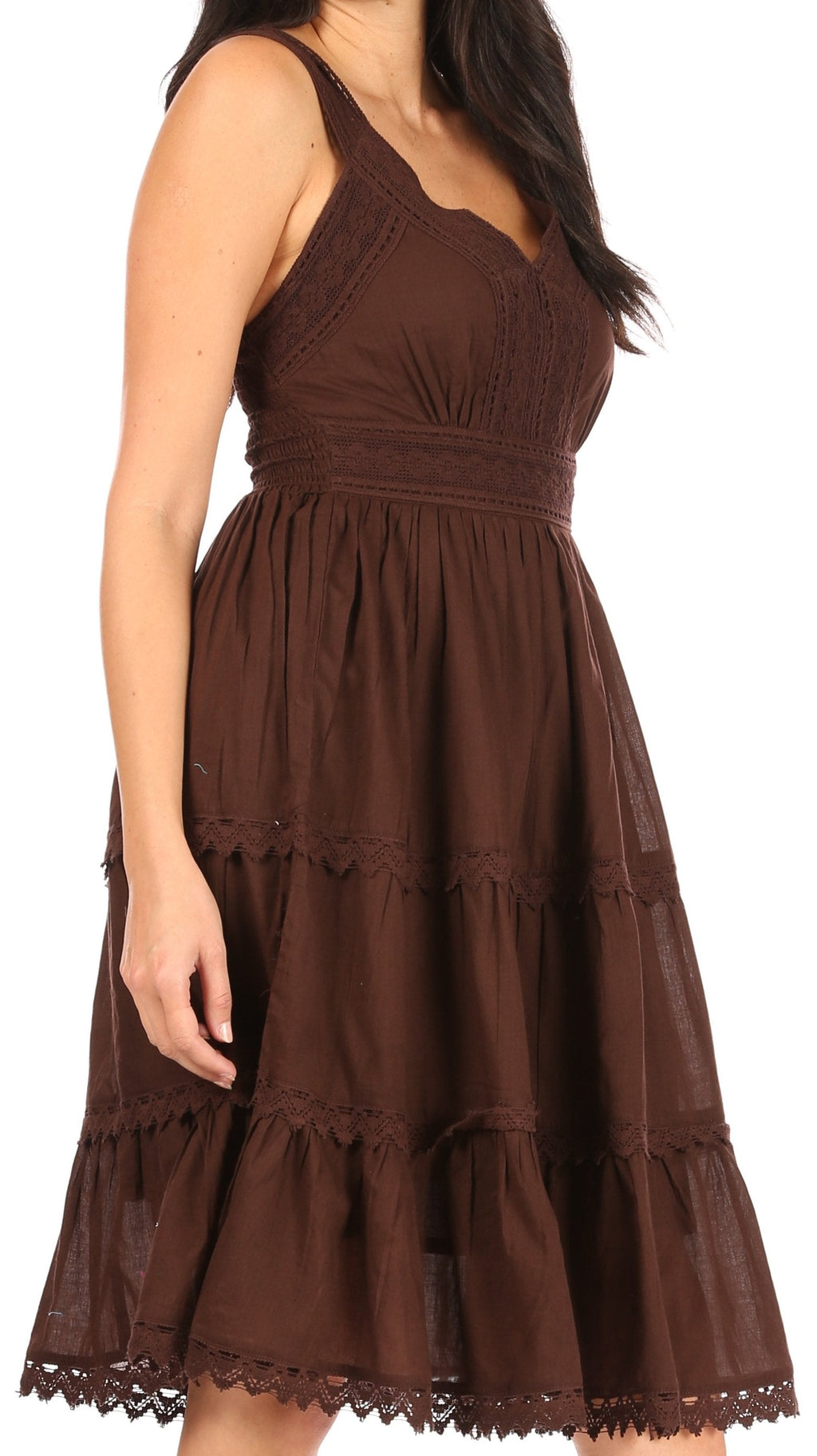 Sakkas Presta Embroidered Lace Tank Dress, Lined & Sleeveless, S–3X