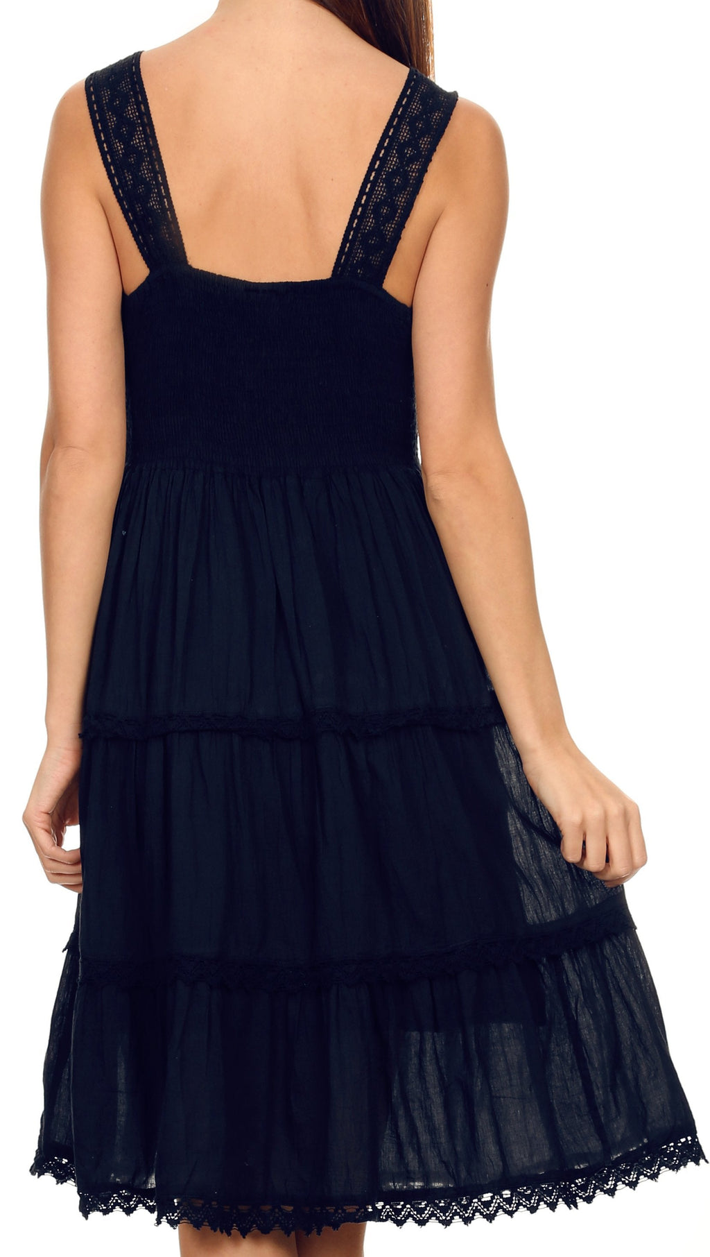 Sakkas Presta Embroidered Lace Tank Dress, Lined & Sleeveless, S–3X