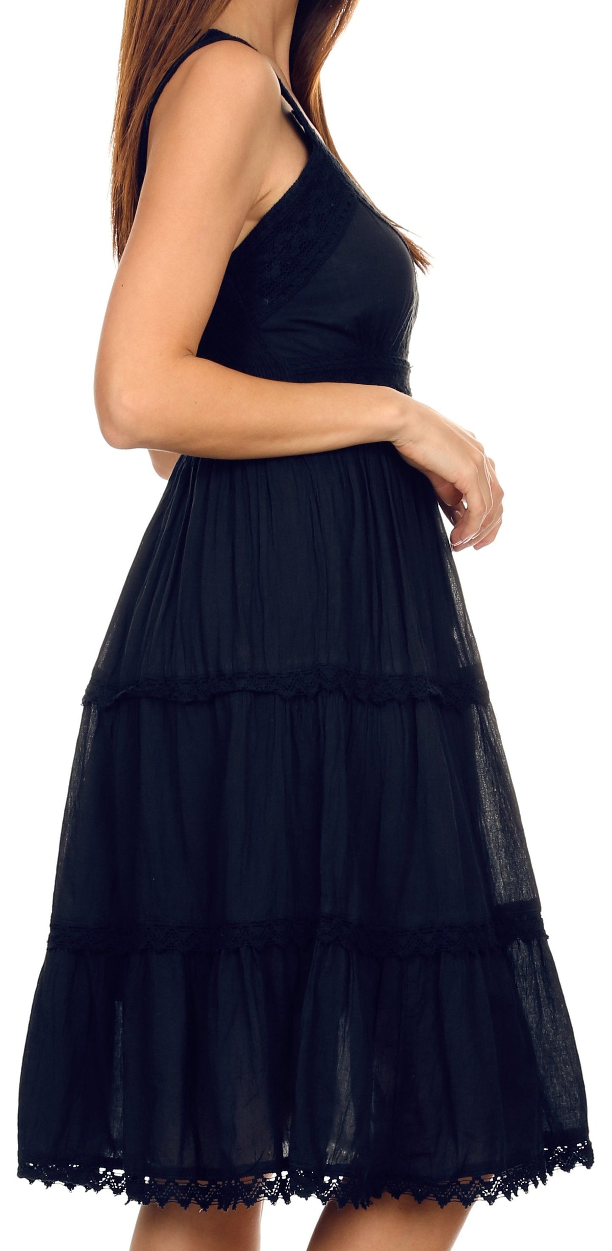 Sakkas Presta Embroidered Lace Tank Dress, Lined & Sleeveless, S–3X