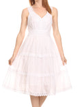 Sakkas Presta Embroidered Lace Tank Dress, Lined & Sleeveless, S–3X