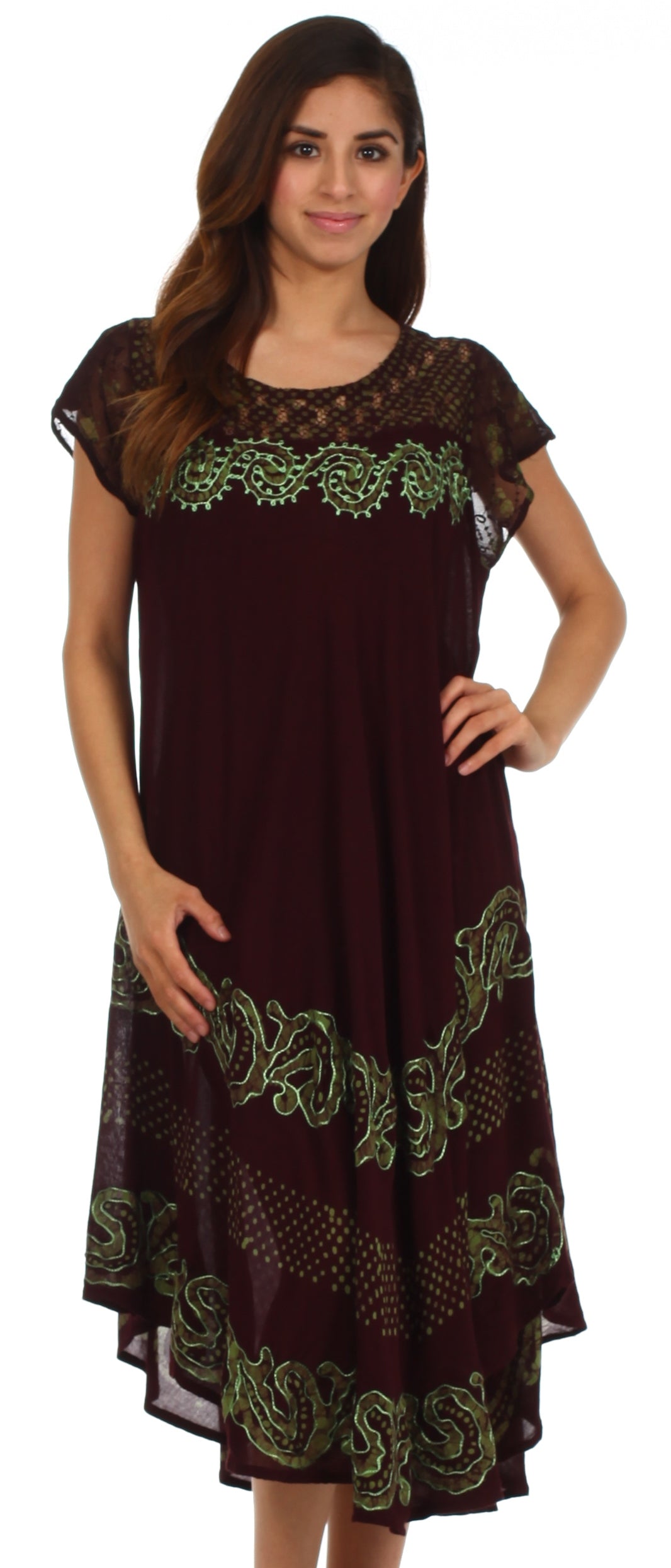Sakkas Calista Embroidered Caftan Dress