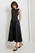 URBAN FRAME WOVEN MIDI DRESS