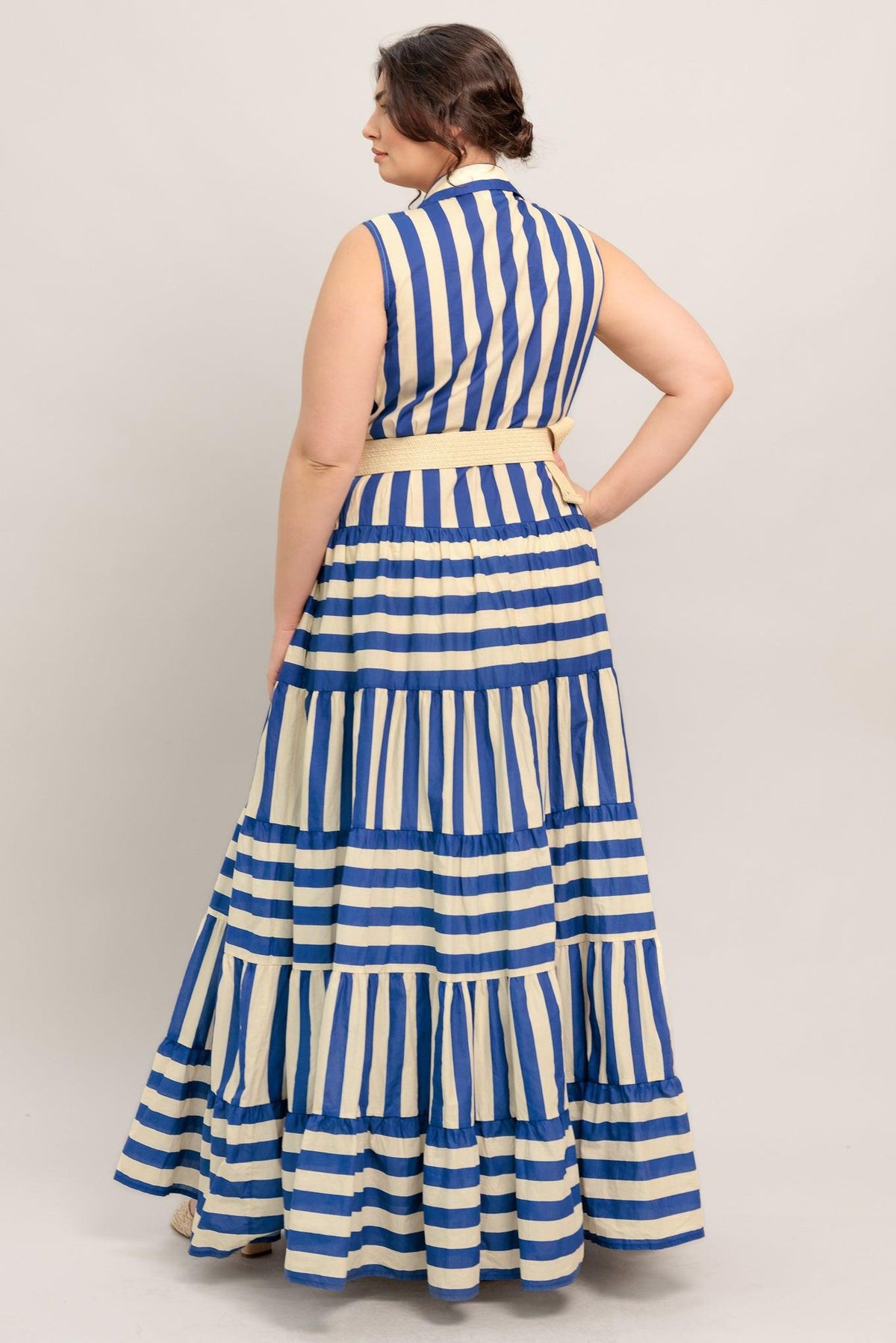 SUNSET BOARDWALK STRIP MAXI DRESS