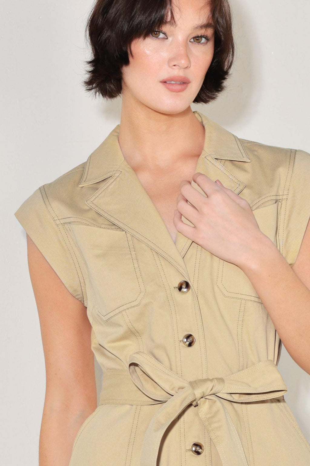 NATURAL INSTINCT WOVEN MIDI DRESS