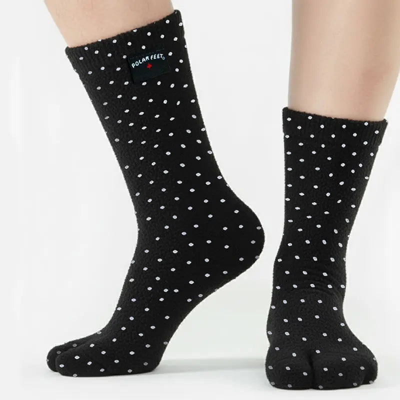 Polar Feet Fleece Tabi Socks - Domino