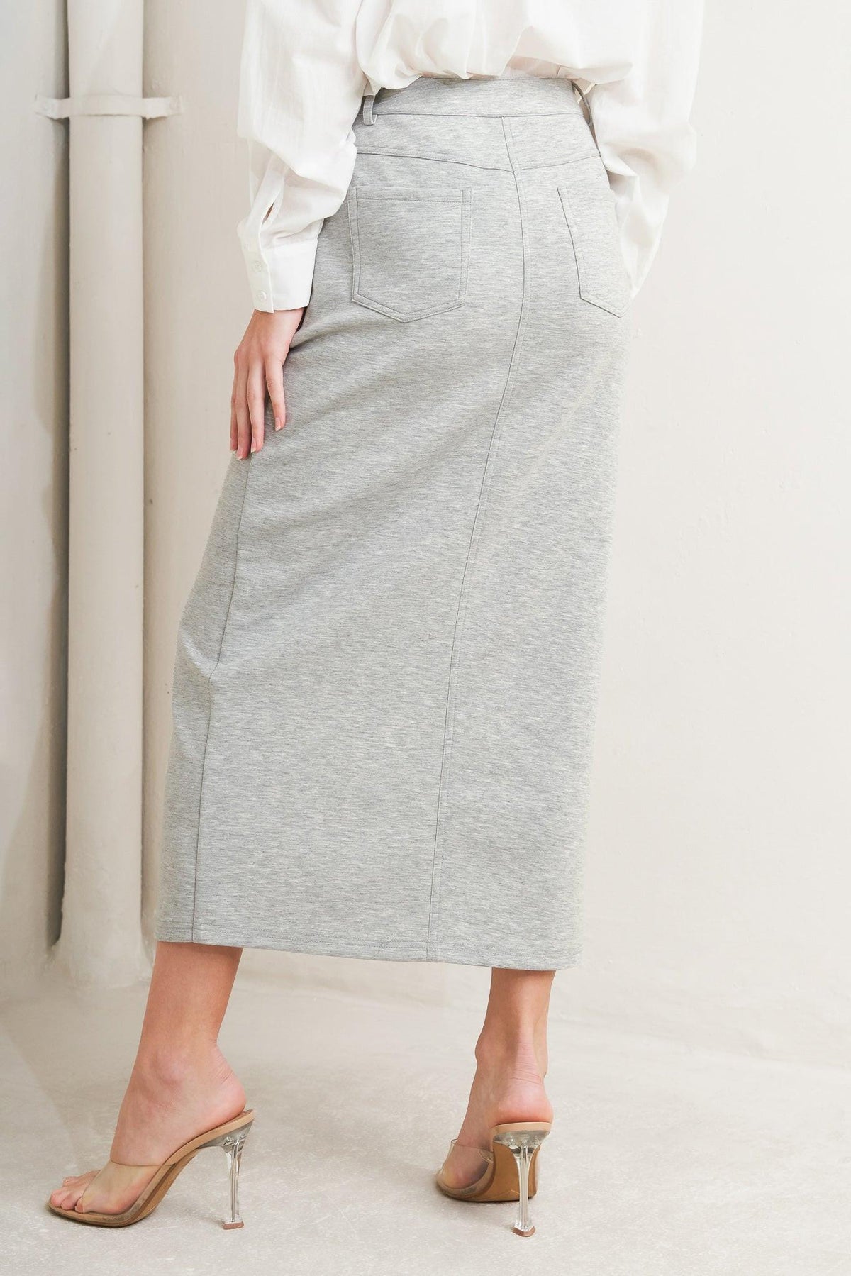 LOVELY BY NATURE KNIT MIDI SKIRT