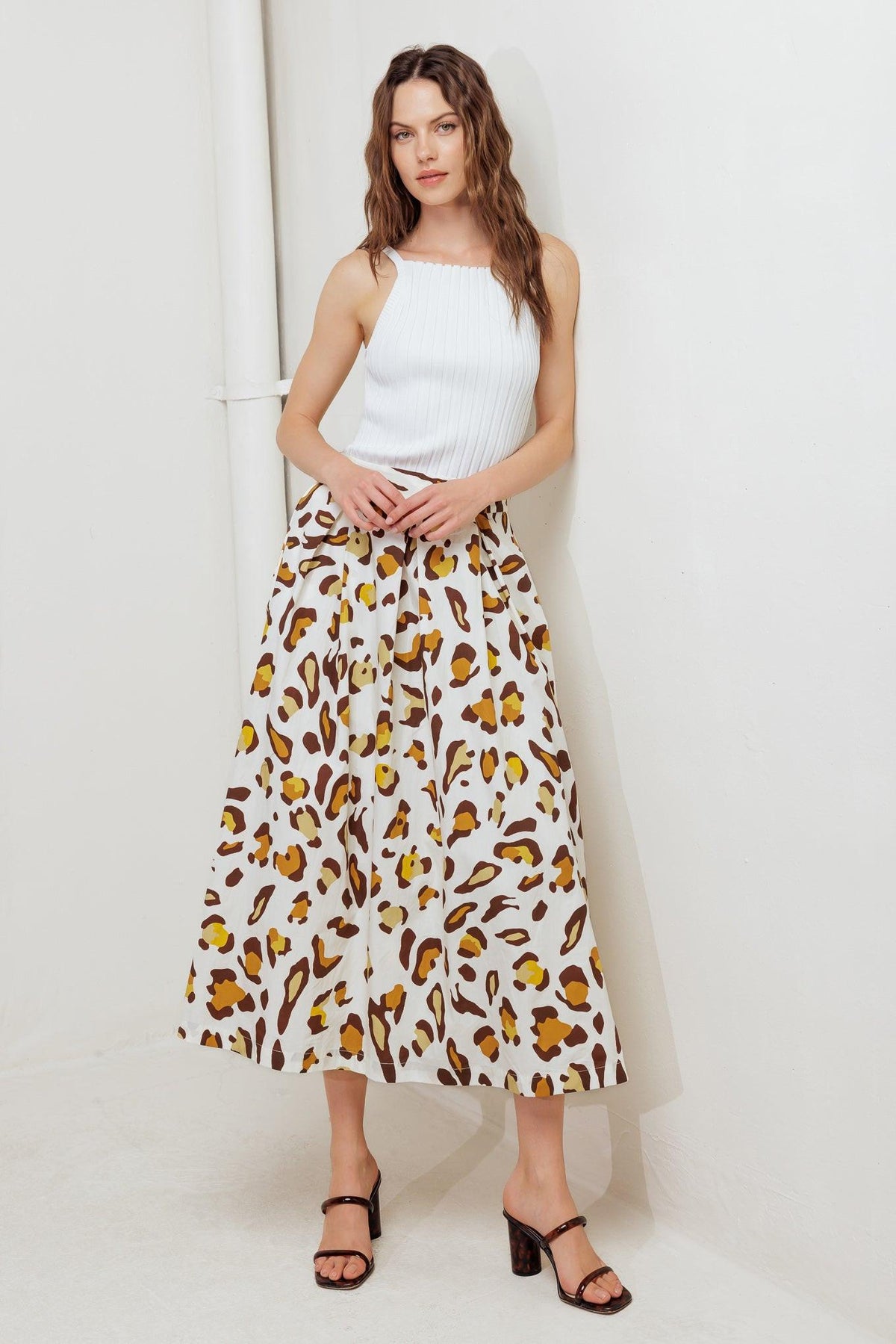 CITY JUNGLE WOVEN FULL SKIRT
