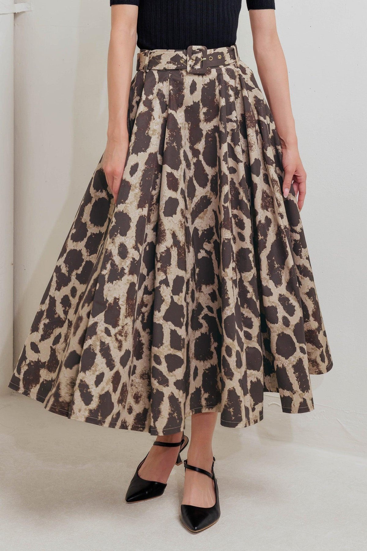 LEO LOVER WOVEN FULL MIDI SKIRT