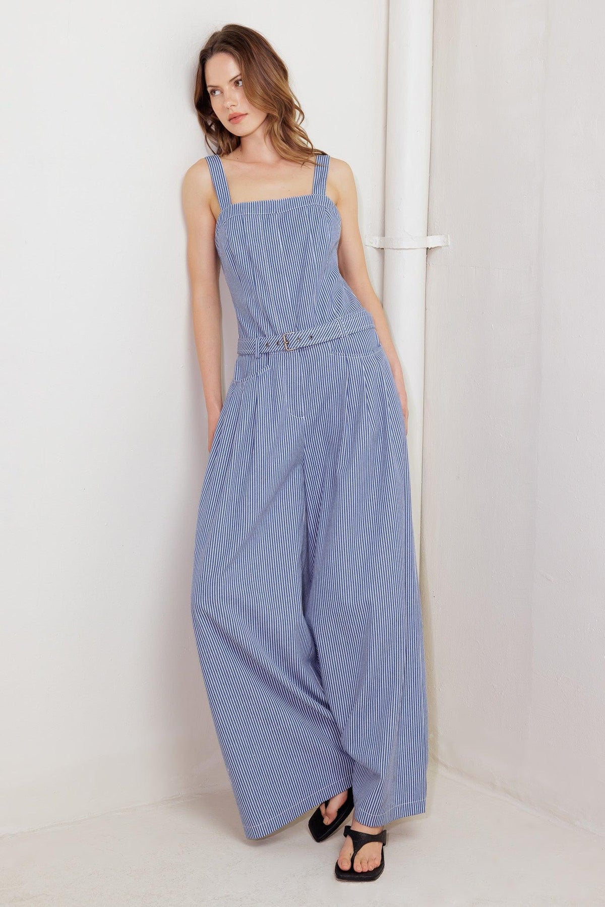 FRESH PETAL BLUE WOVEN JUMPSUIT