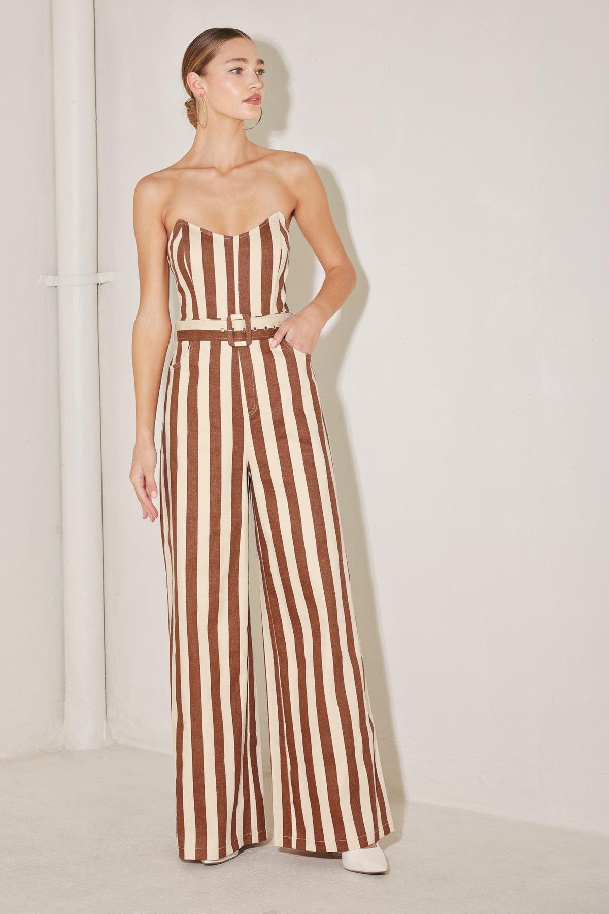 GOLDEN STRIPE ERA WOVEN JUMPSUIT