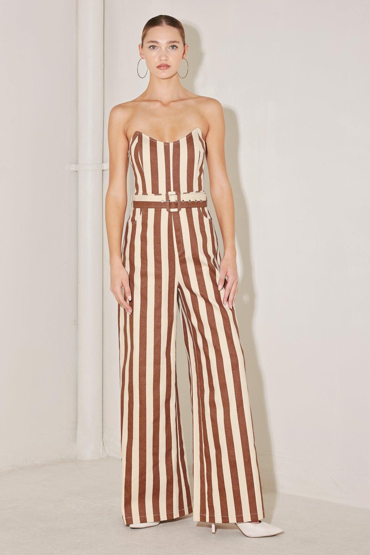 GOLDEN STRIPE ERA WOVEN JUMPSUIT