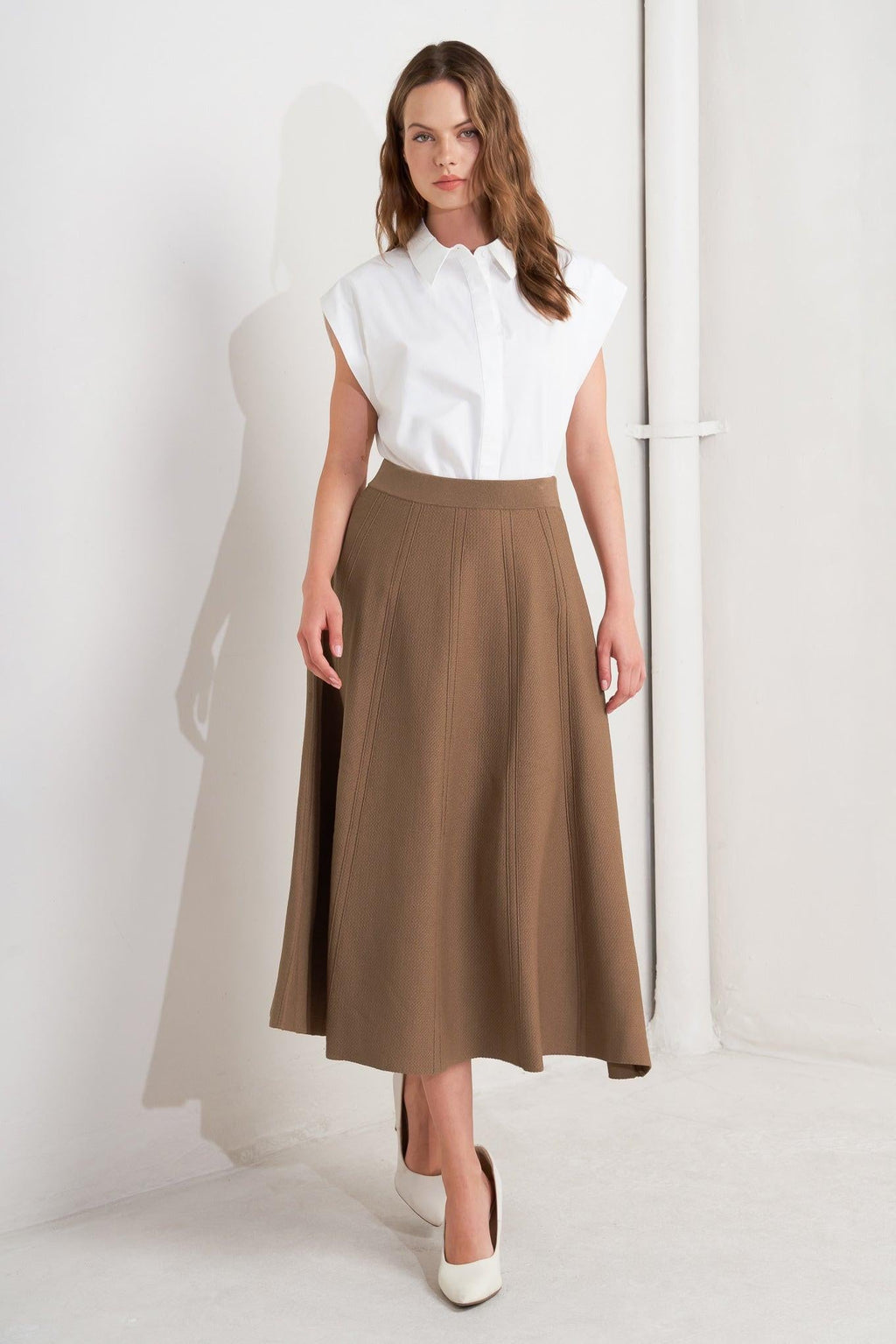 LATTE LANE SWEATER KNIT CIRCLE SKIRT