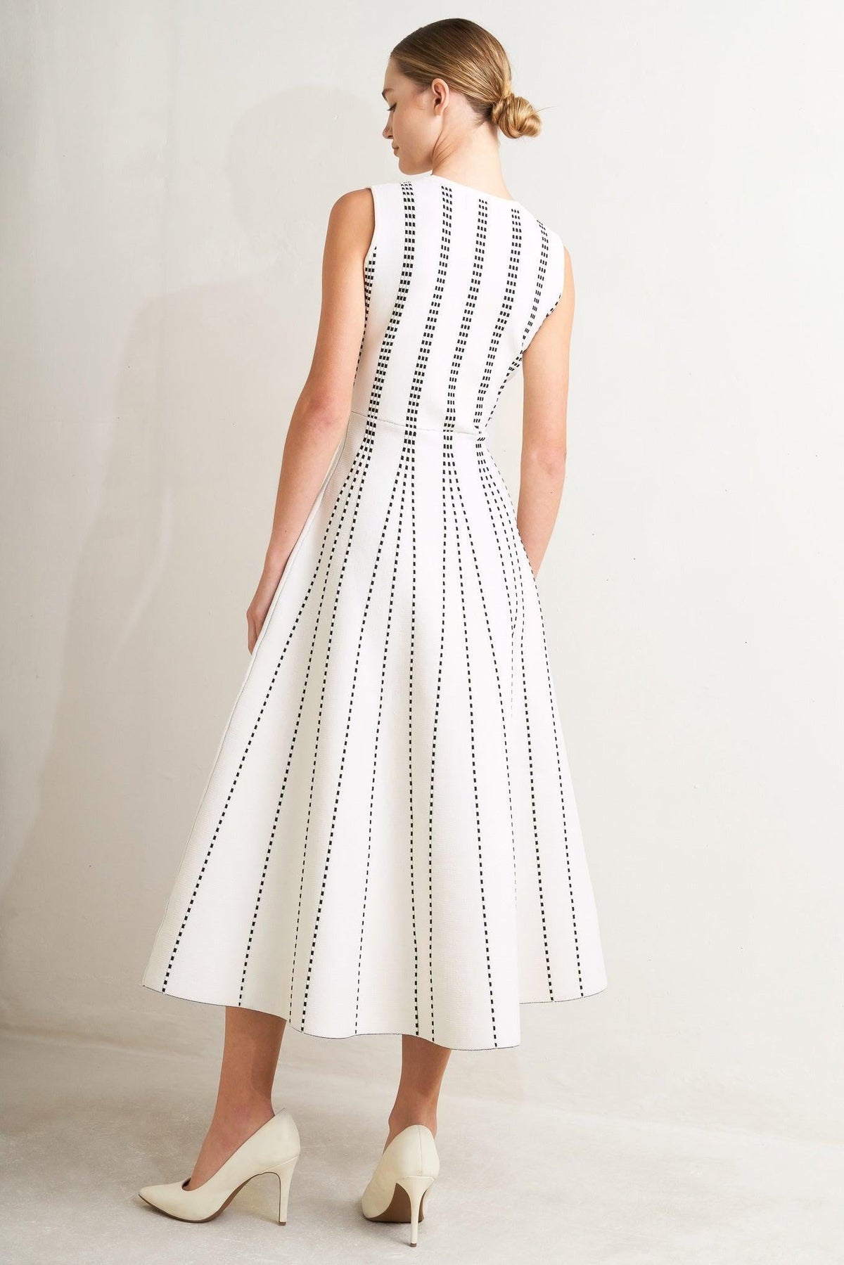 PERFECTLY POISED JACQUARD SWEATER MIDI DRESS