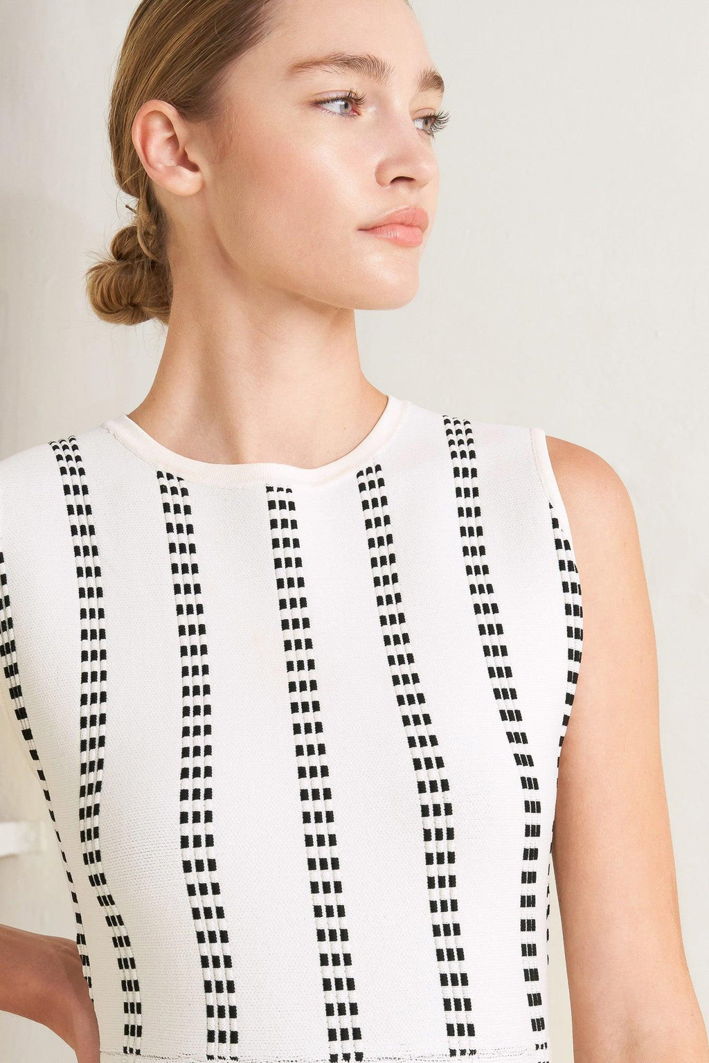 PERFECTLY POISED JACQUARD SWEATER MIDI DRESS