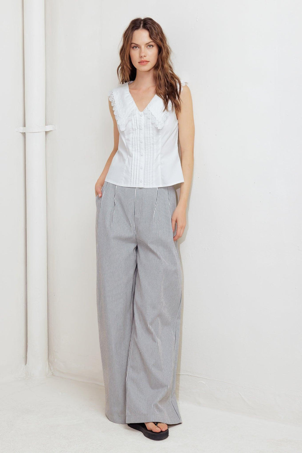 FRENCH MEADOW WOVEN TOP