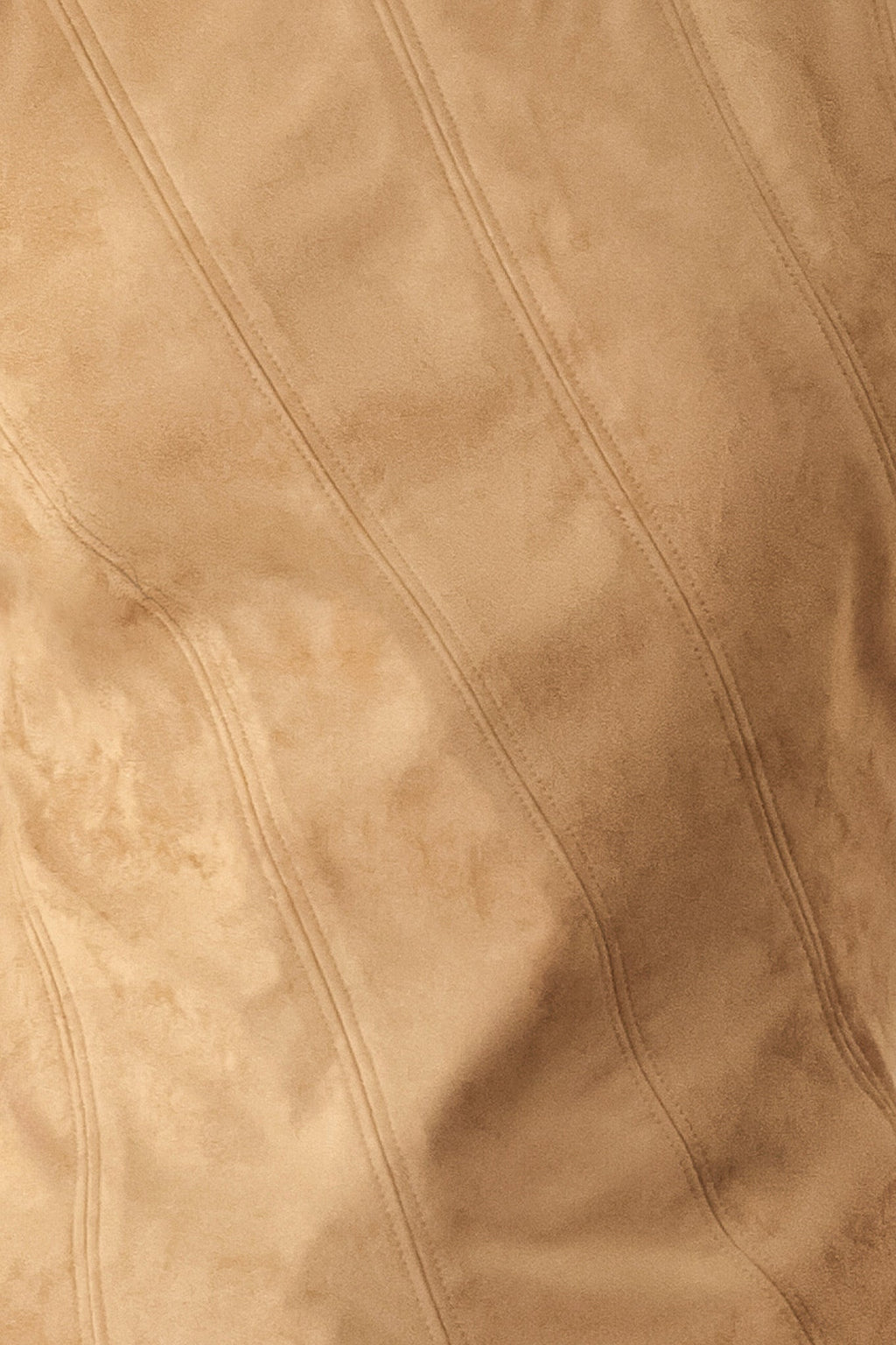 DESERT MOD CAMEL FAUX SUEDE SLEEVELESS TOP