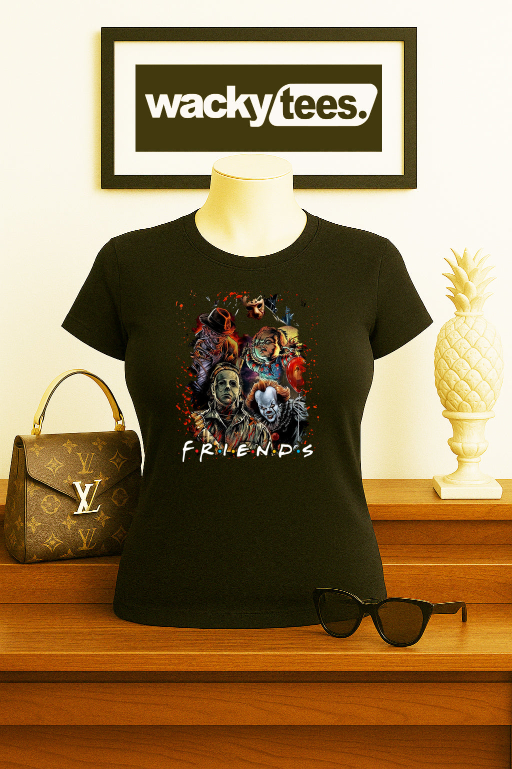 Friends Serial Killers Horror Terror Halloween 2 Graphic Tee Shirt