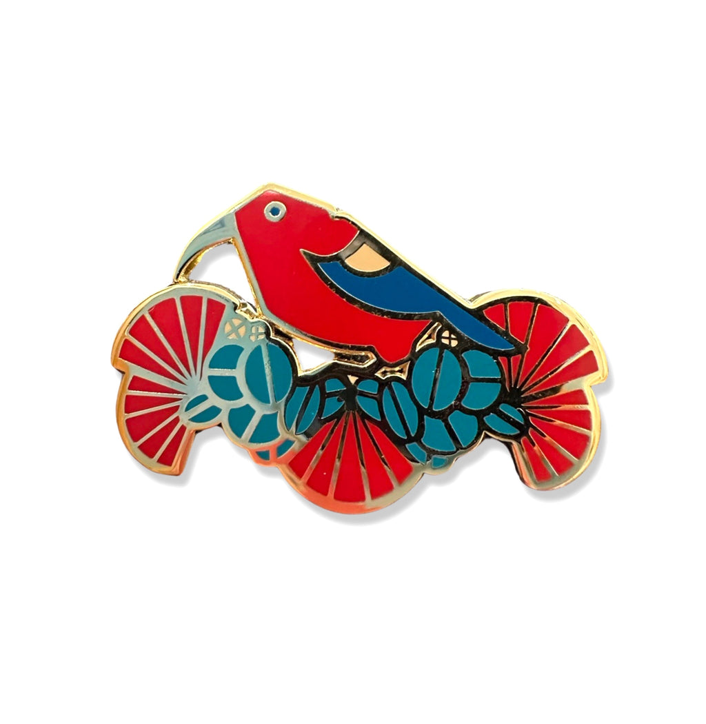ʻIʻiwi & ‘Ōhiʻa Lehua Enamel Pin