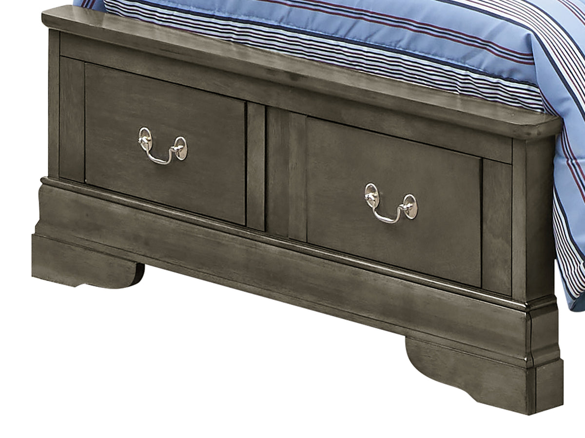 Elegant Traditional Twin Storage Bed