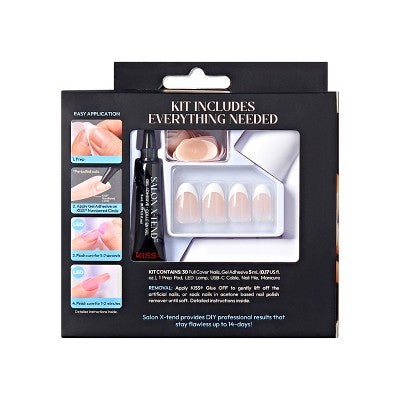 KISS Products Salon X-tend LED Soft Gel System Pure Fake Nails - Imperfect Box