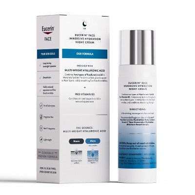 Eucerin Immersive Hydration Face Night Cream 2.5oz - Imperfect Box