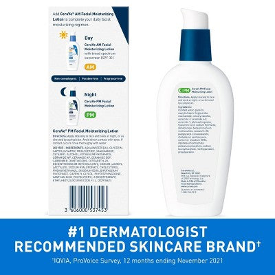 CeraVe PM Moisturizing Lotion, Night Cream for All Skin Types 2 fl oz - Imperfect Box