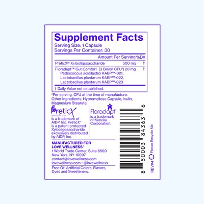 Love Wellness Gut Feelings Probiotics for a Healthy Gut & Immunity 30ct - Imperfect Container