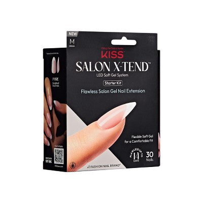KISS Products Salon X-tend LED Soft Gel System Pure Fake Nails - Imperfect Box