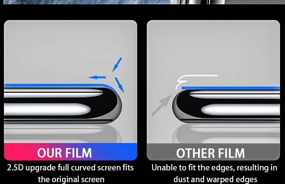 3pcs Full Cover Protective Glass On For Iphone 11 12 13 Pro Max Tempered Glass Film Iphone X Xr Xs Screen Protector Curved Edge Anti Scratch Bubble Free Smooth Tempered Glass Screen Protector
