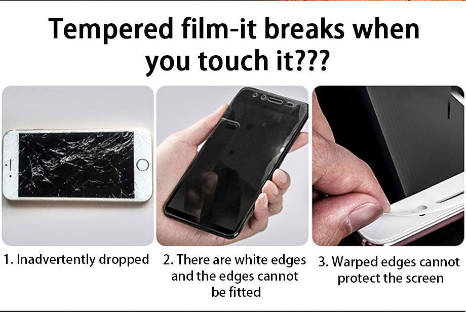 3pcs Full Cover Protective Glass On For Iphone 11 12 13 Pro Max Tempered Glass Film Iphone X Xr Xs Screen Protector Curved Edge Anti Scratch Bubble Free Smooth Tempered Glass Screen Protector