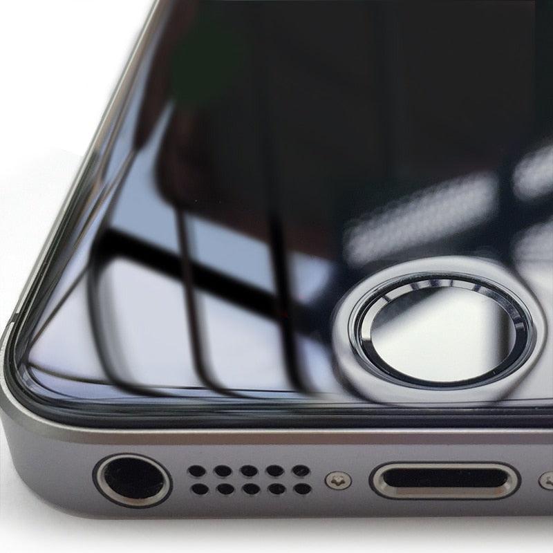 2PCS Super Big Arc Glass For iPhone 5S 12 Pro Max Mini 7 8 Plus SE 2022 Screen Protector Premium Oleophobic Coating Tempered glass Screen Protector, Premium Tempered Glass Easy Installation Frame Case-Friendly Tempered Glass Protector