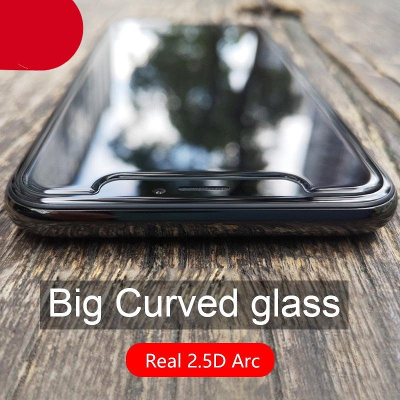 2PCS Super Big Arc Glass For iPhone 5S 12 Pro Max Mini 7 8 Plus SE 2022 Screen Protector Premium Oleophobic Coating Tempered glass Screen Protector, Premium Tempered Glass Easy Installation Frame Case-Friendly Tempered Glass Protector