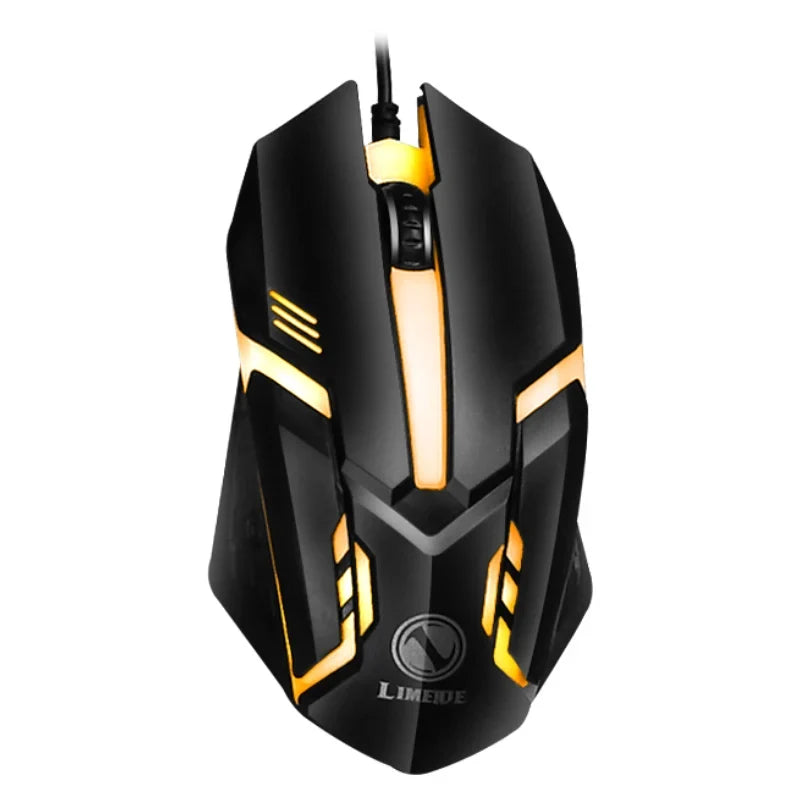 USB Wired Gaming Keyboard Mouse Set PC Rainbow Colorful LED Backlit  Gamer Gaming Mouse and Keyboard Combos Kit Home Office