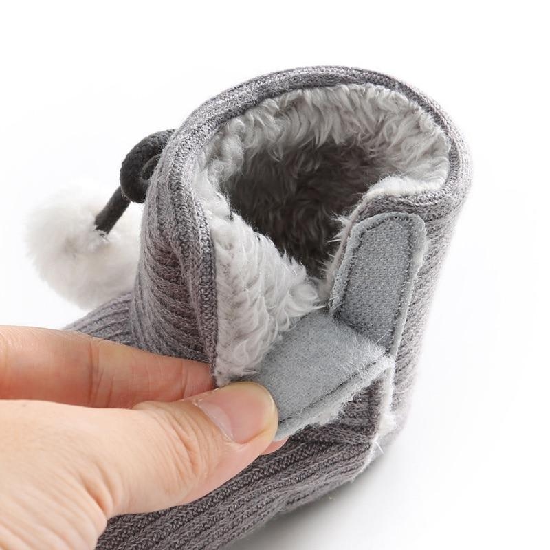 Cute Baby Infants Shoes Dot Knitting Boots Casual Non-slip Soft Soled Walking Shoes