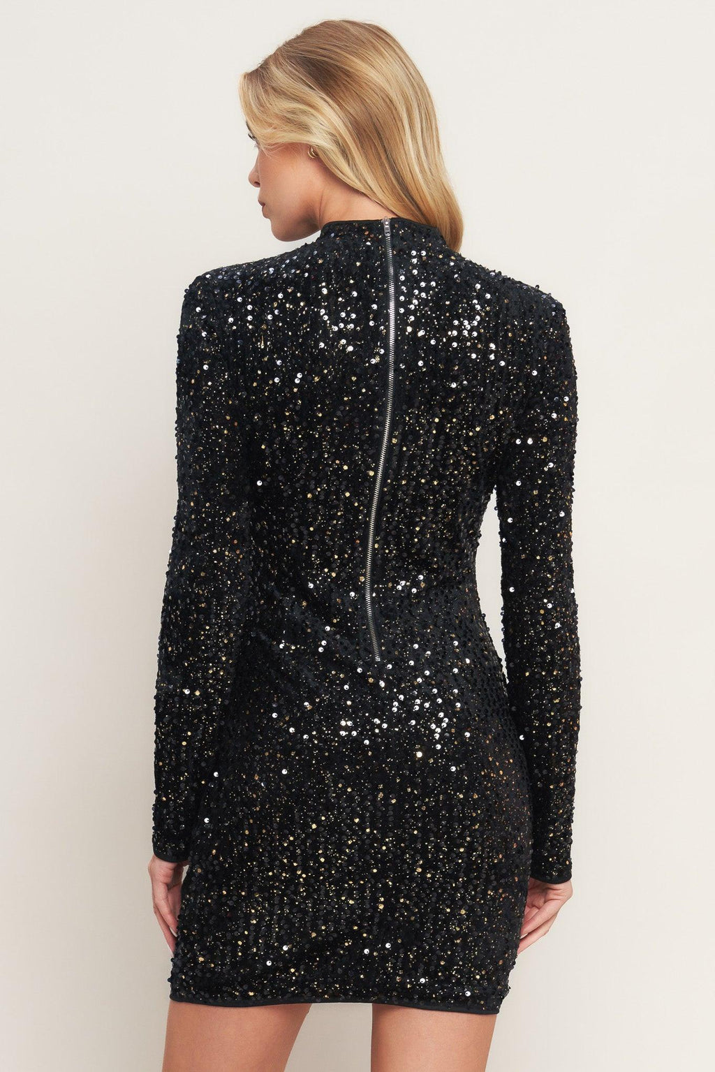 WHIMS OF FATE SEQUIN MINI DRESS