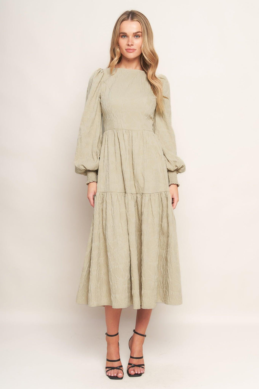 NEBULA NIGHTS WOVEN MIDI DRESS