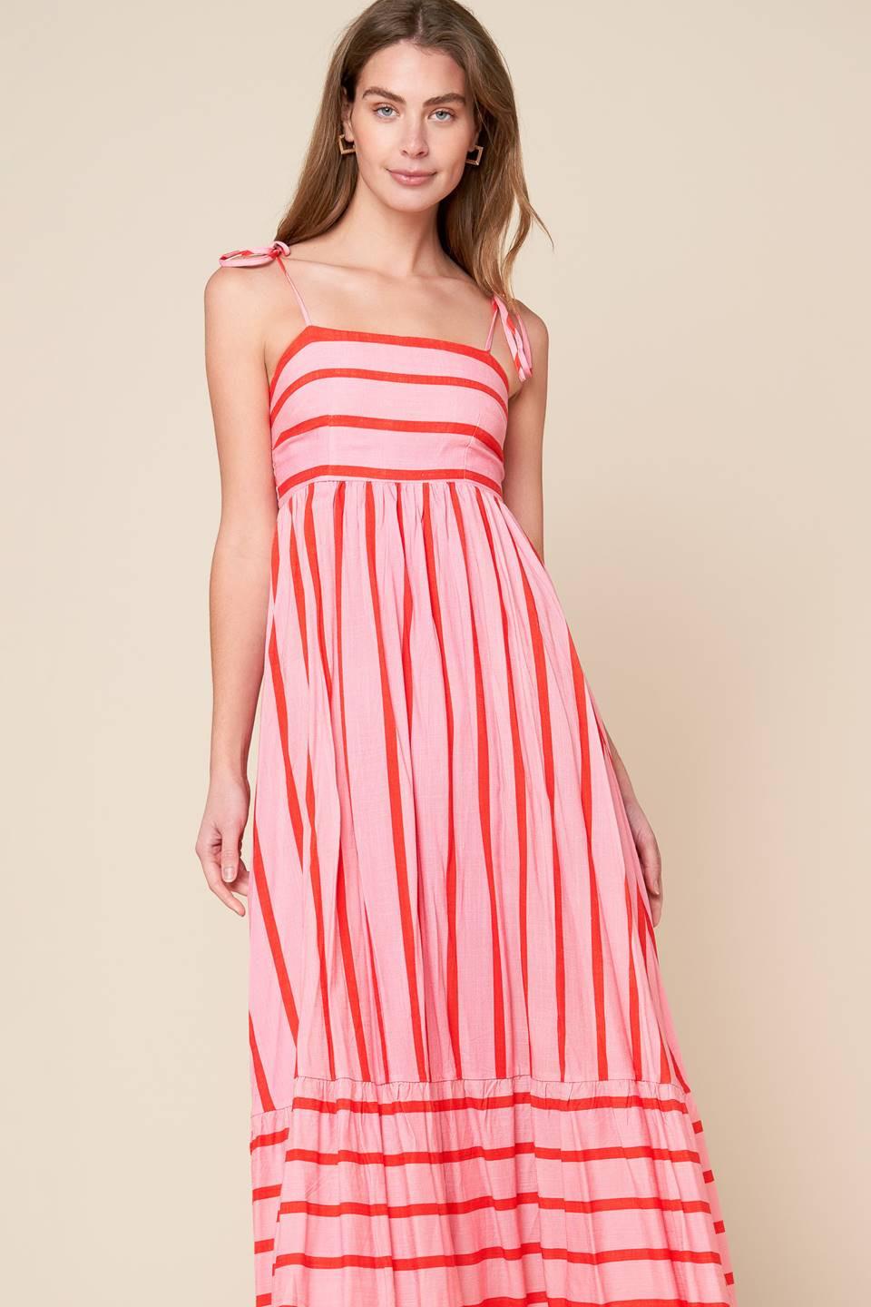 SPEAK NOW WOVEN MIDI DRESS