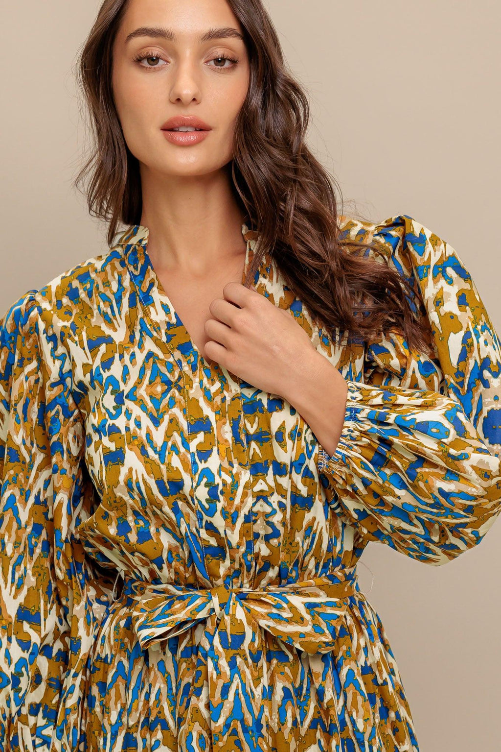 TERRA VISION WOVEN MIDI DRESS