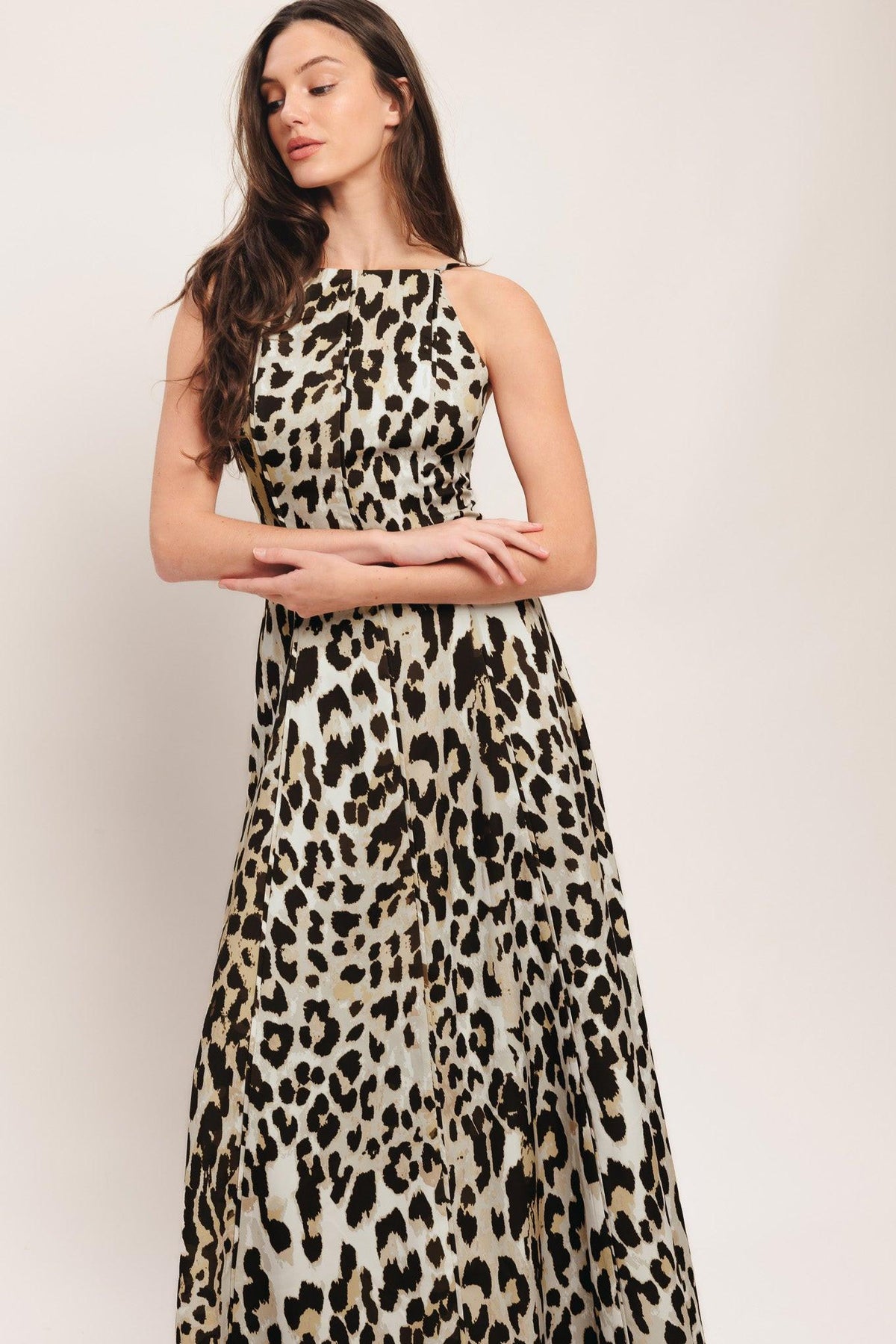 SAVAGE ELEGANCE WOVEN MAXI DRESS