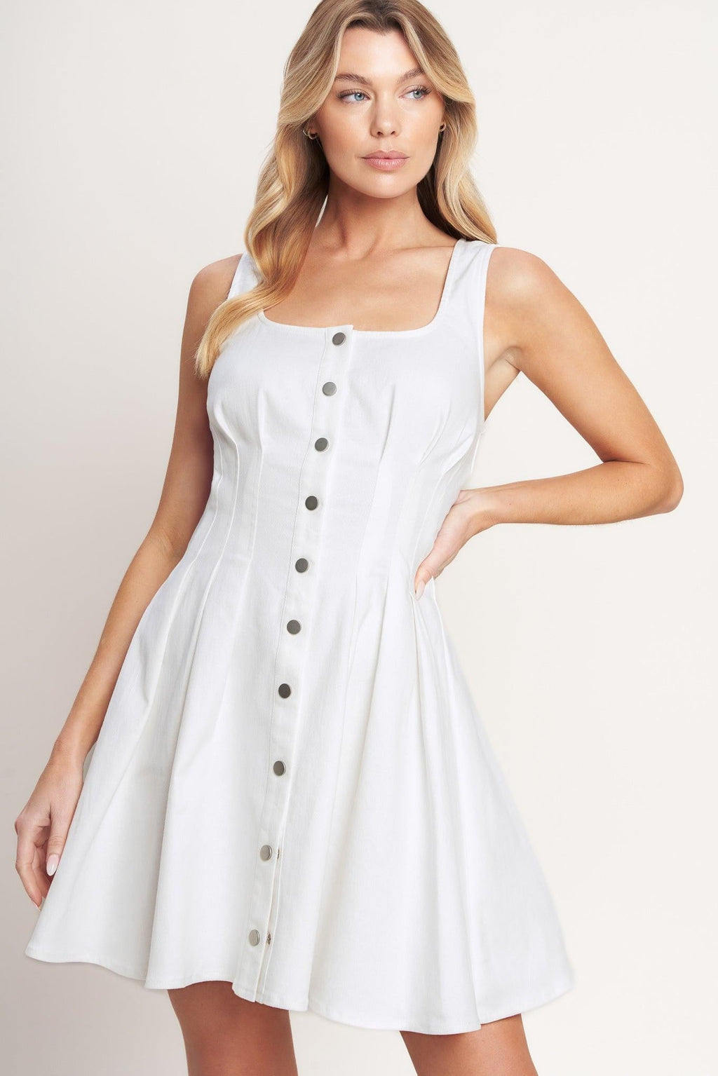 SUMMER PROMISE WOVEN MINI DRESS