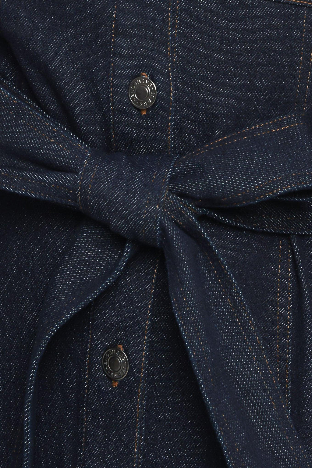 HOLIDAY DARK INDIGO DENIM MINI DRESS